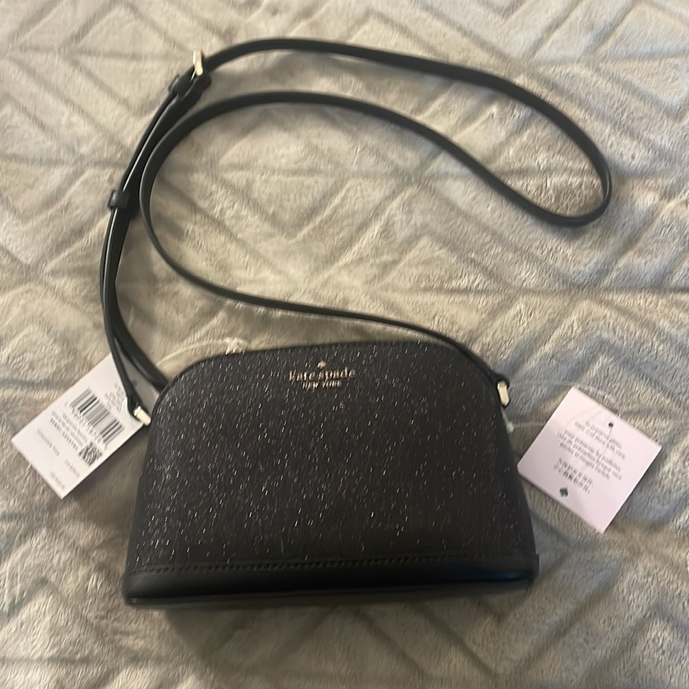 Kate Spade - glitter dome bag - NWT - black